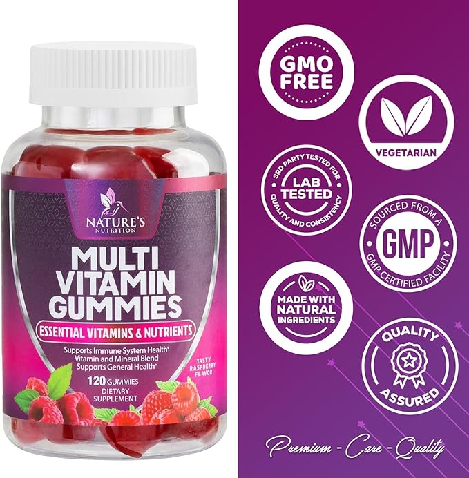 Multivitamin Gummies, Extra Strength Daily Multi B6, B12, B12, Zinc 120 Gummies