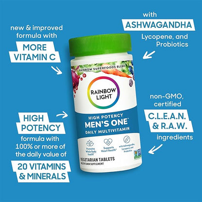 Rainbow Light Multivitamin for Men, Vitamin 60 Tablets