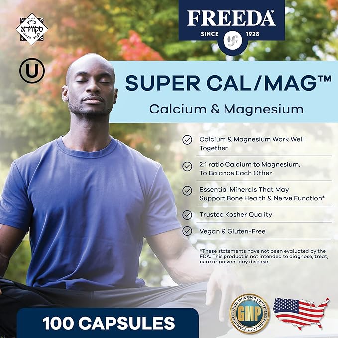 Freeda Super Cal/Mag Calcium Magnesium (100 Capsules)