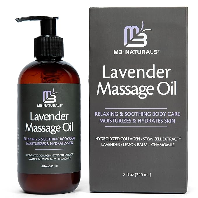 Lavender Massage Oil with Collagen and M3 Naturals