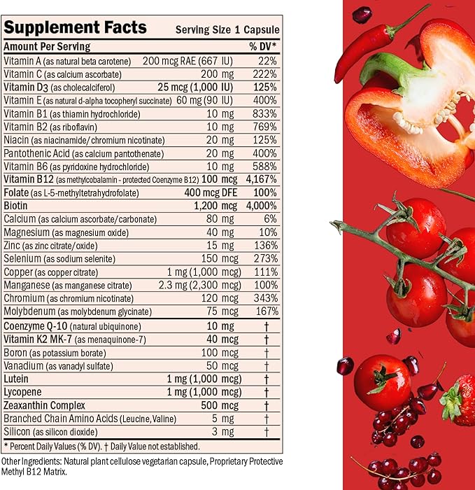ANDREW LESSMAN Essential-1 Multivitamin 1000 IU D3 180 180 Small 100 mcg B12. CoQ10 CoQ10 Lutein