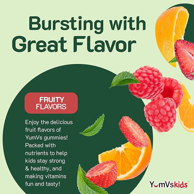 YumVs Kids Multivitamin Gummies 12 Minerals D3 E B6 B12 B12 - (120 Count)