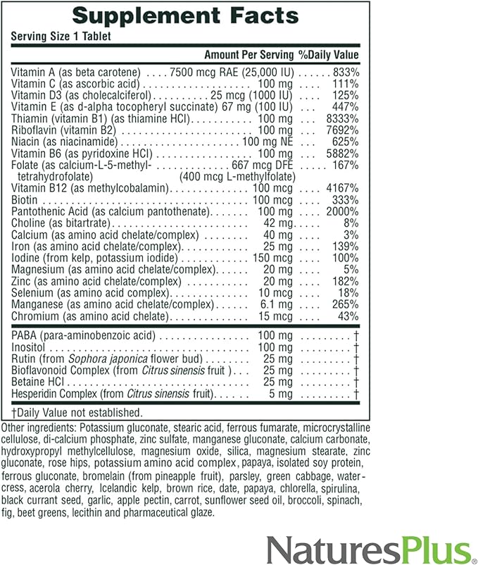 Natures Plus Ultra II Multivitamin, Sustained Release 90 Vegetarian 90 Servings