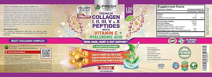 FRESH HEALTHCARE Multi Collagen Pills 120 Kosher
