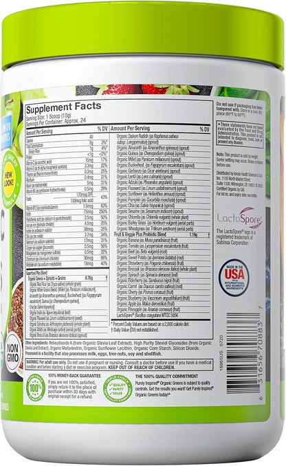 Purely Inspired Organic Greens Powder, Organic (24 Servings) (23 Servings)
