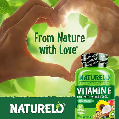 NATURELO Vitamin E 180 mg (300 IU) 90 Vegan