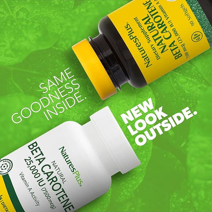 Natures Plus Natural Beta Carotene 25,000 iu 90 Softgels 90 Servings