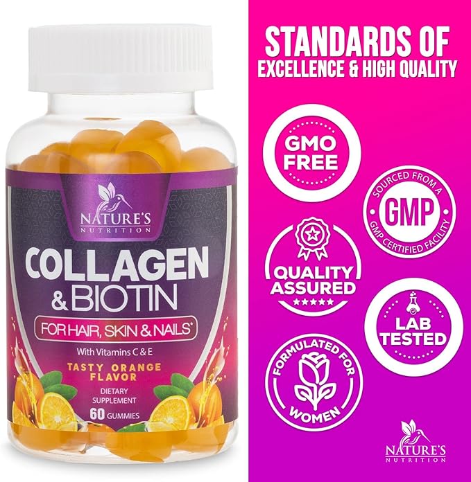 Collagen Peptides - Hair Supplements 60 Count
