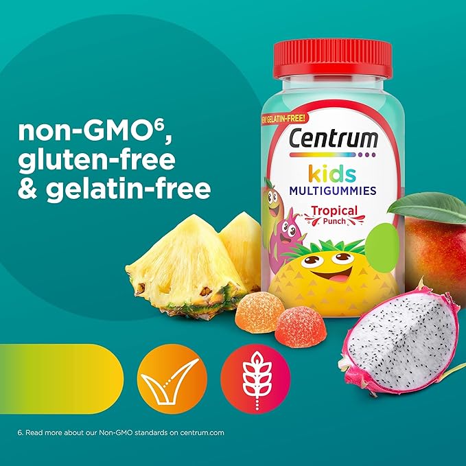 Centrum Kids Multivitamin Gummies, Tropical Punch 150 Count, 150 Day