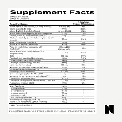 Needed. Multivitamin with Choline Capsules for Prenatal, Pregnancy, Breastfeeding, Postpartum | Expertly-Formulated & Third-Party Tested| 30-Day Supply