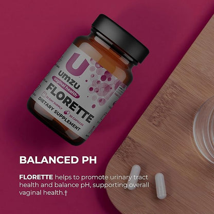 UMZU Florette Vaginal Probiotic Supplement 37B CFU (30 Day 30 Capsules)