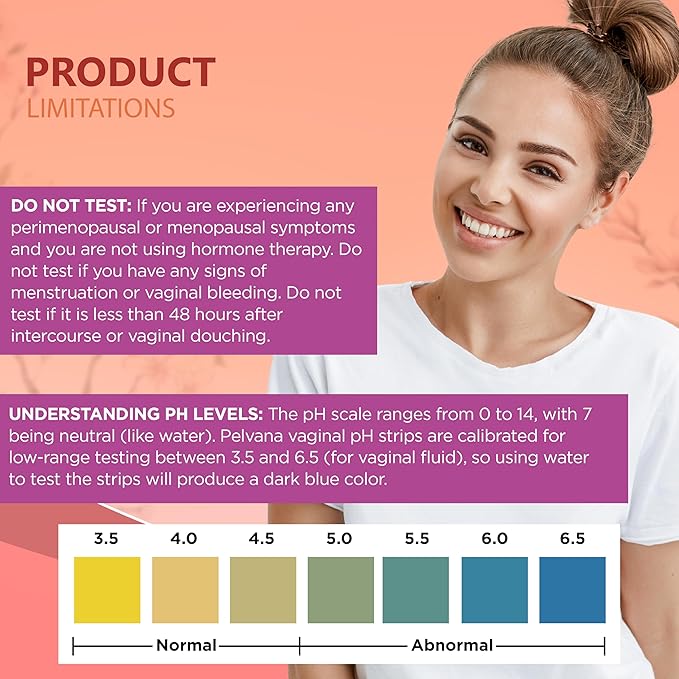 Pelvana Vaginal pH Balance Test Strips 50 Tests