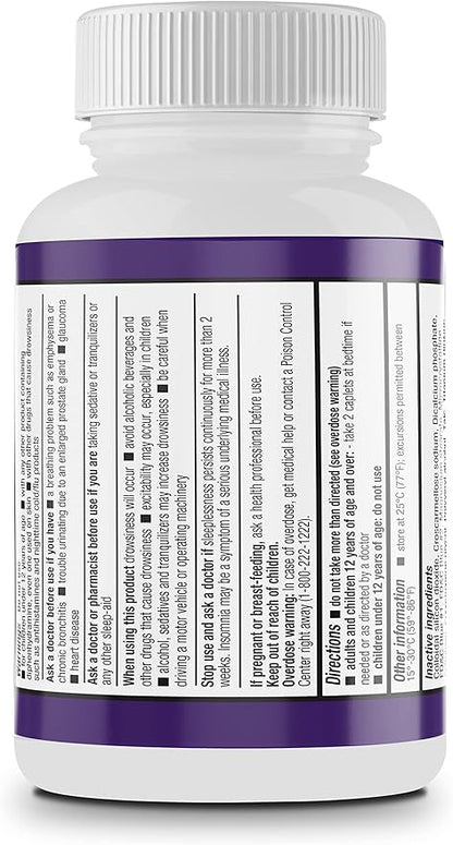 Safrel Nighttime Sleep Aid, Diphenhydramine HCl 25mg (1000 Count 1), 1000, 1000, Count)