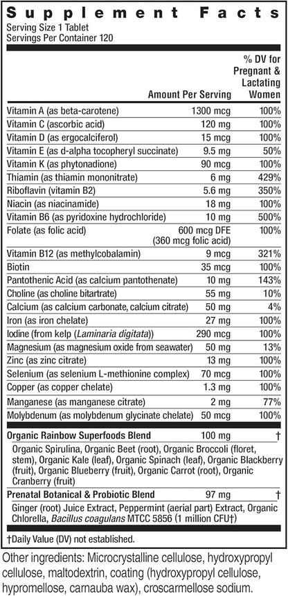Rainbow Light High-Potency Prenatal One Multivitamin, 120 Count