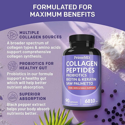 27-in-1 Hair Skin and Nails Vitamins (6180mg) w/Biotin 10000mcg - 90ct