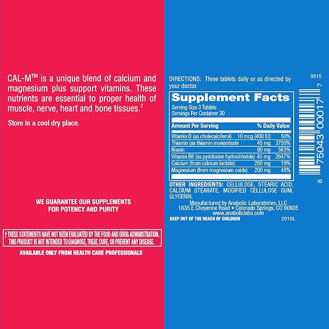 Magnesium and Calcium Supplement 90 Tablets B6 -