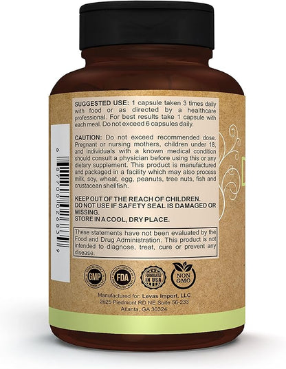 Pomona Wellness Digestive Enzyme Probiotic Supplement, 325mg, Supports 100 Count