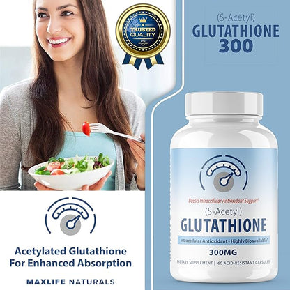 S-Acetyl L-Glutathione 300mg PER Capsule 60 300mg Acid 300mg