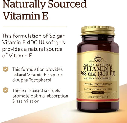 Solgar Vitamin E 268 mg (400 360 Alpha 360 Servings