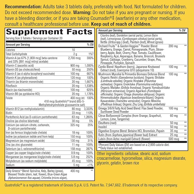 Nature's Way Alive! Max3 Potency Multivitamin, 60 Tablets