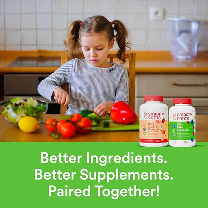 SmartyPants Kids Multivitamin + Fiber & 3 Fish (120 Count) (60 Count)