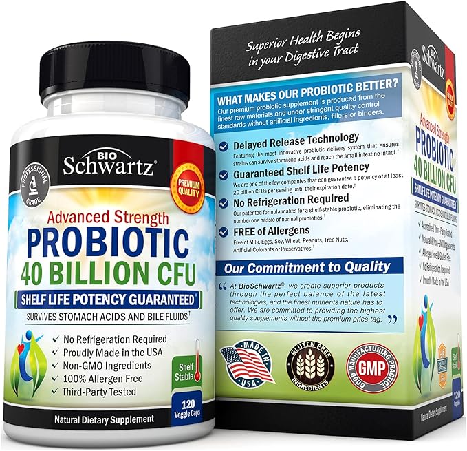 Daily Probiotic Supplement 40 Billion CFU 120 ct