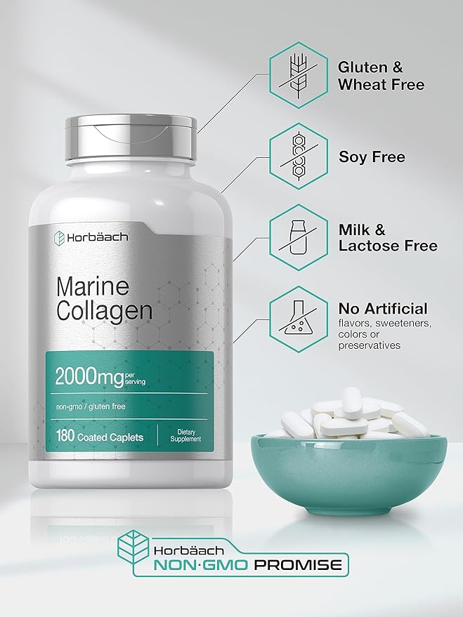 Horbäach Marine Collagen Peptides 2000mg 180 Caplet