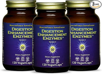 HEALTHFORCE SUPERFOODS Digestion Enhancement Enzymes 120 Vegan 3)