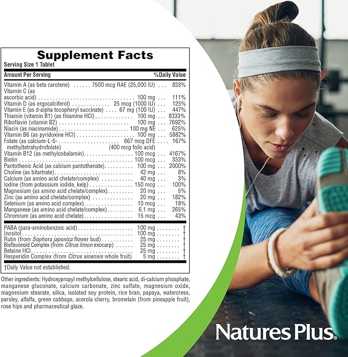 NaturesPlus Ultra I Multivitamin Iron Free, 90 Vegetarian 90 Servings