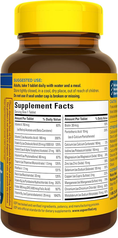 Nature Made Multivitamin For Him 50+, 90 Tablets, 90 Day