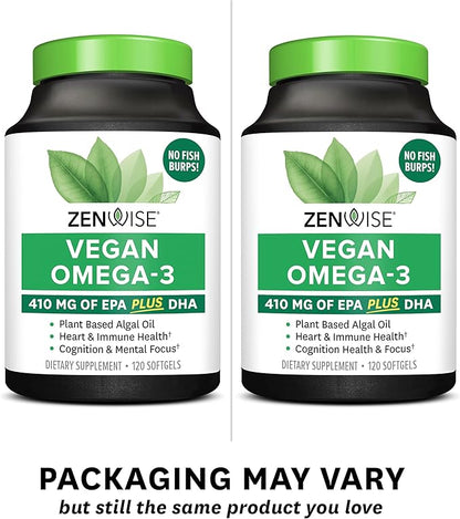 Zenwise Health Vegan Omega 3 Omega-3 from 120 Count