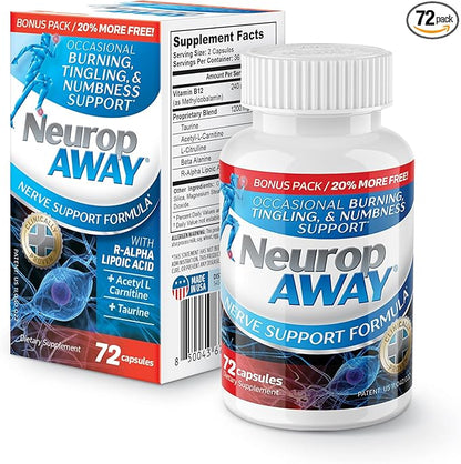 NeuropAWAY Nerve Support Formula 72 Daily Capsules