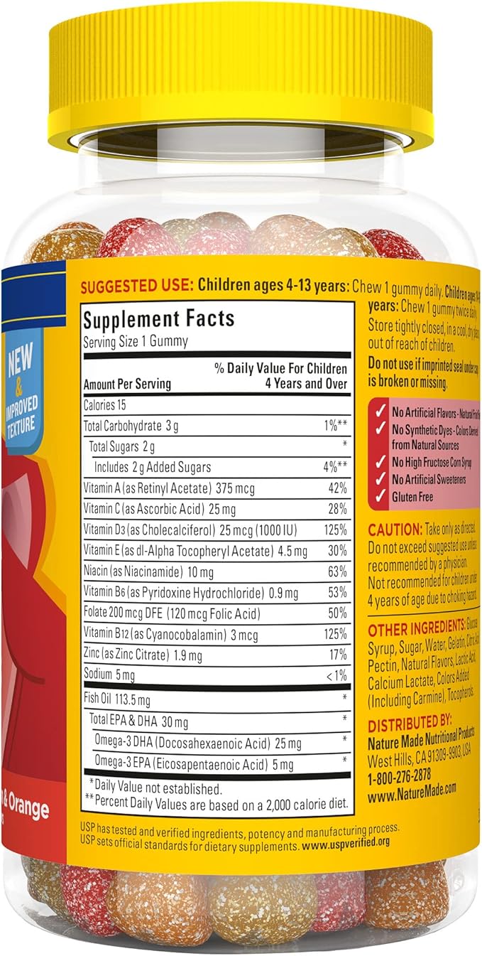 Nature Made Kids First Multivitamin Omega-3, Kids 70 Kids