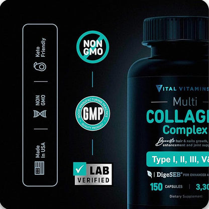 Vital Vitamins Collagen for Women & Men 150 Capsules