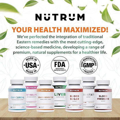 Estrolife Anti-Aging Support for Women by Nutrum, Vegan Supplement for Long Lasting Female Hormonal Balance, Ovarian Function, Skin Hydration, Elasticity and Firmness, Menopause Relief, 60 Capsules