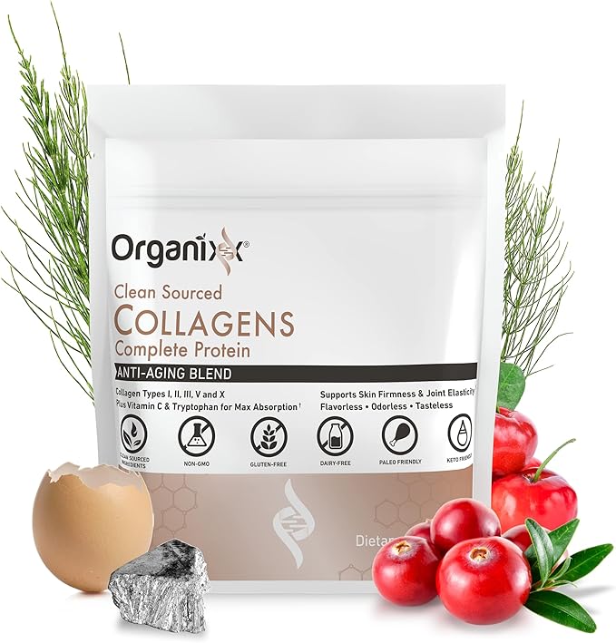 Organixx Clean Sourced Collagen Powder, Hydrolyzed (15 Servings)