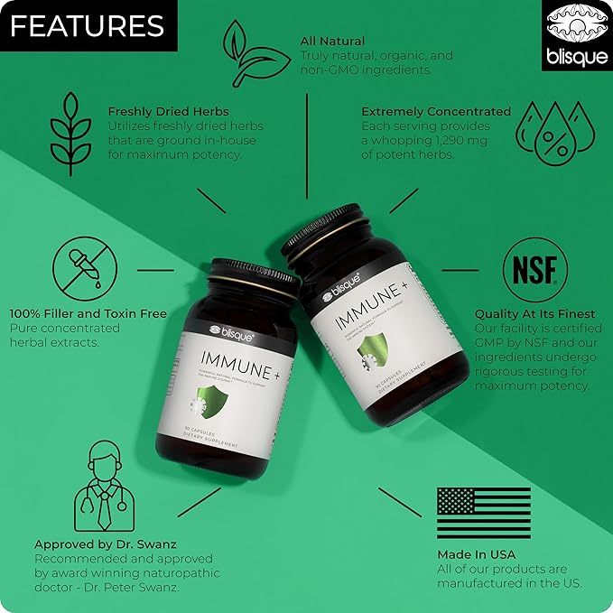 Blisque – Natural Immune Support Supplement 90 Capsules