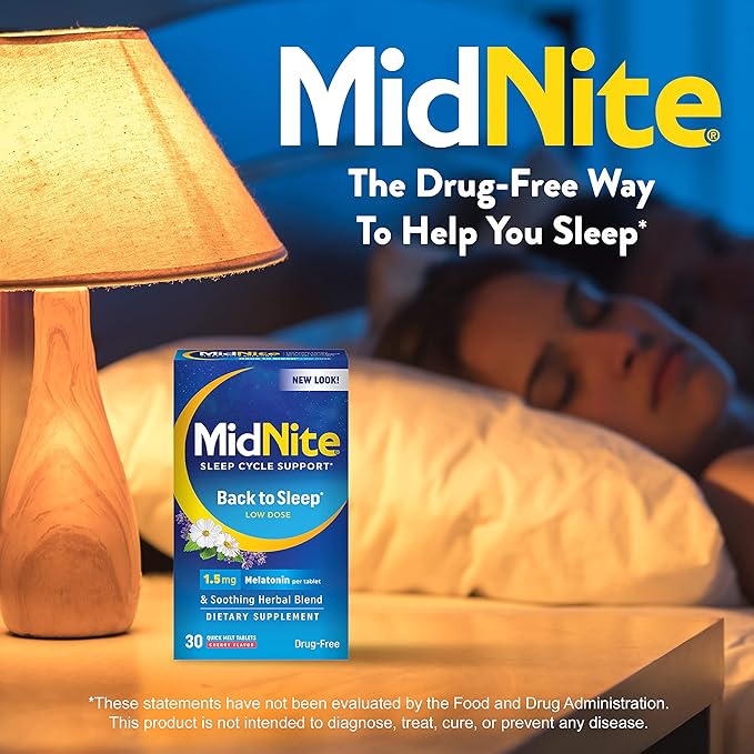 MidNite Sleep Aid Melatonin 30ct & 50 Pair 33dB for