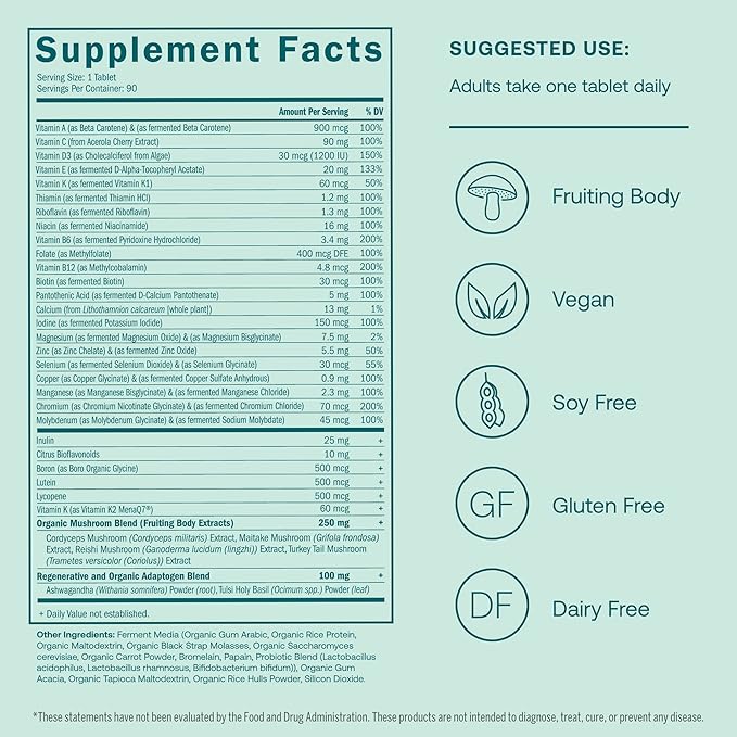 True Grace One Daily Men’s Multivitamin 90 Vegan
