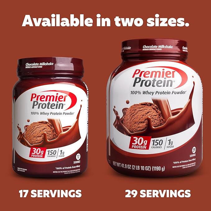 Premier Protein Protein Powder, 30g Protein, 1g Sugar, 29 Servings, 41.9oz