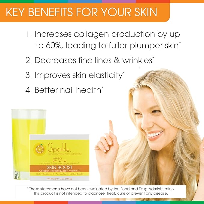 Sparkle Skin Boost Orange Verisol Collagen 5.3oz