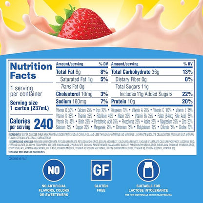 Carnation Breakfast Essentials Ready-to-Drink,Strawberry, 8 FL 24)