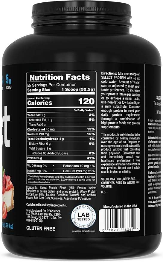 PEScience Select Low Carb Protein Powder, 55 Serving,