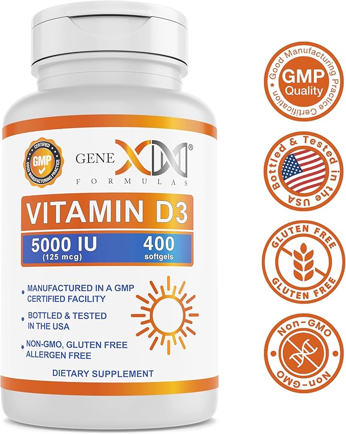 GENEX Vitamin D3 5000IU (400 Softgels)