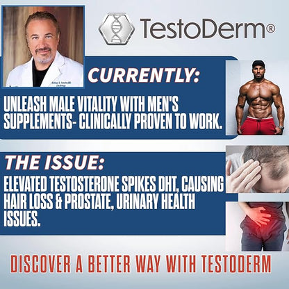 [Men Over 30, Power UP ]- Hair Thinning? Low Manhood Energy? Doctor endorsed, Comprehensive Support for Vitality, Manhood, Hair Support, Focus, All While combating Negative DHT Effects