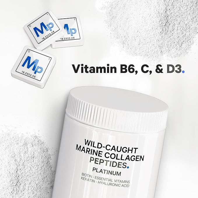 Codeage Marine Collagen Protein Powder Supplement, 10,000 mcg, D3 & B6, Keratin, 11.50 oz