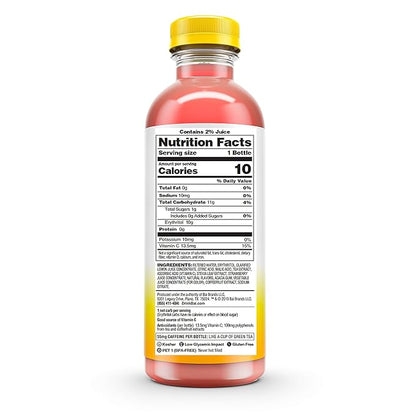 Bai Flavored Water, São Paulo Strawberry Lemonade, Antioxidant Infused Drinks, 18 Fluid Ounce Bottles, 6 Count