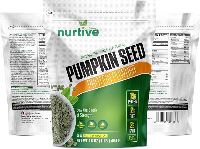Pumpkin Seed Protein Powder 26 Servings (16 oz 454g)
