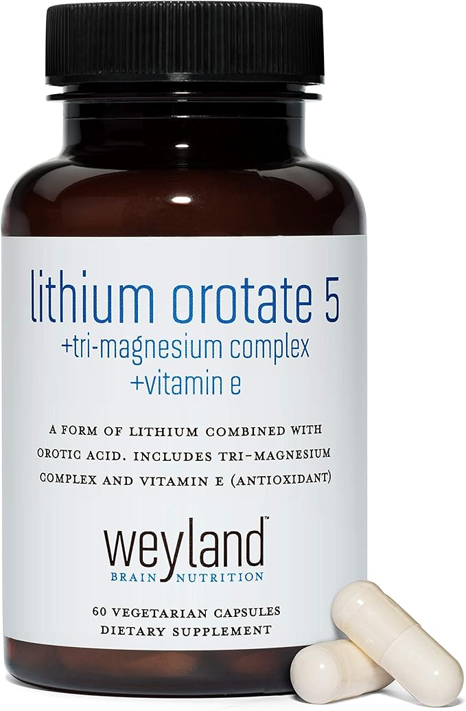 Lithium Orotate 5mg + Tri-Magnesium Threonate, 60 Vegetarian