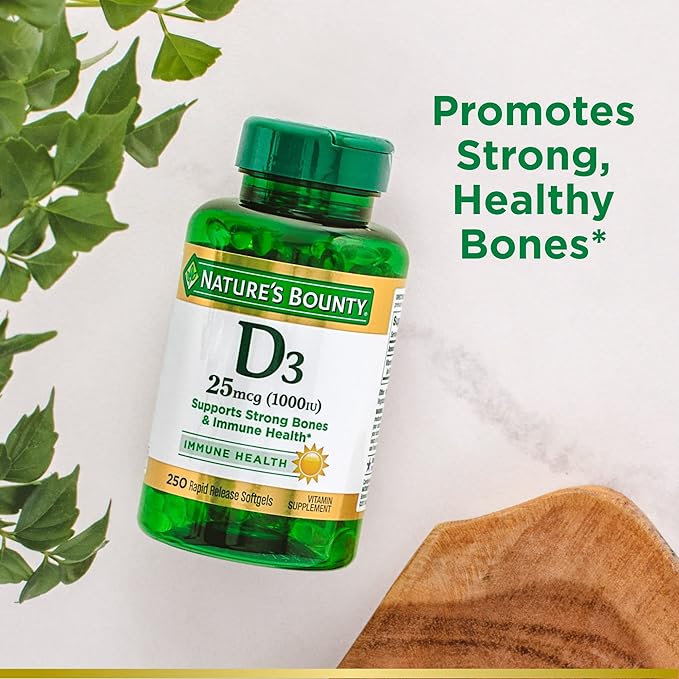 Nature's Bounty Vitamin D3 1000 IU, 250 Rapid